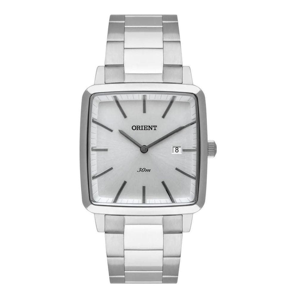 Relógio orient masculino quadrado gbss1056 aço