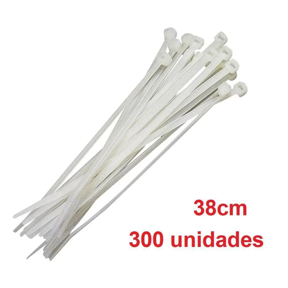 Kit 300 Abraçadeiras Nylon Br Grossa Enforca Gato 4,5X38Cm