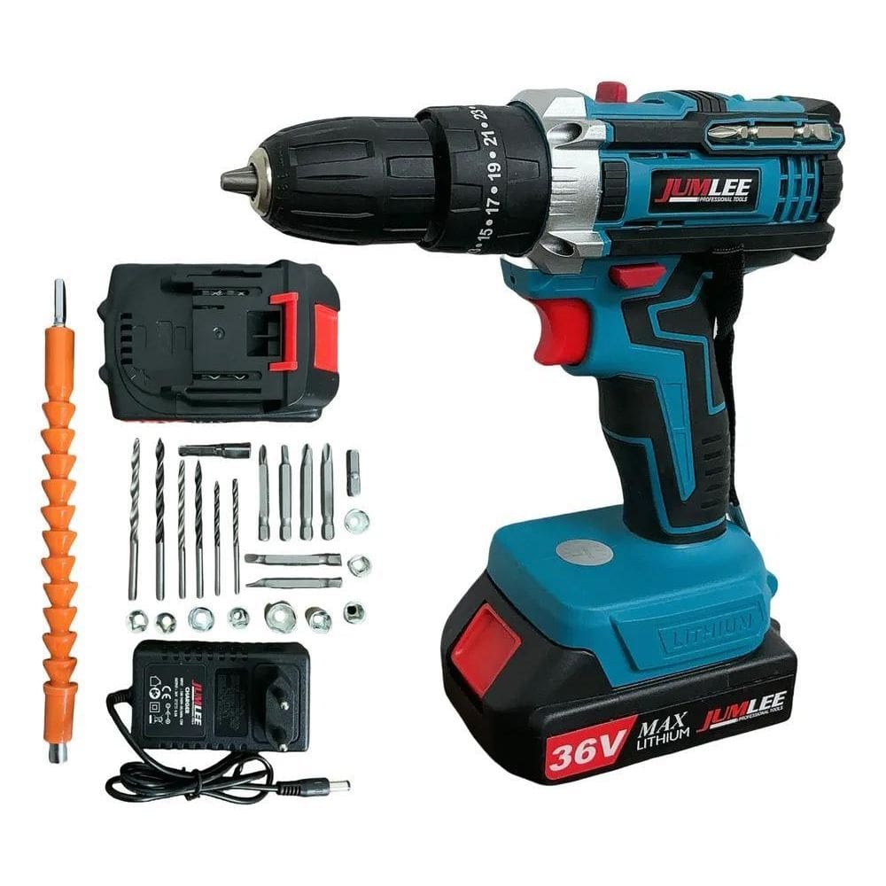 2X Parafusadeira Furadeira Impacto 2 Baterias 3