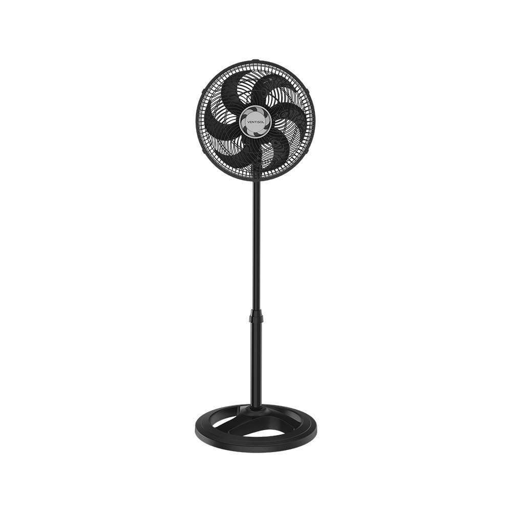 Ventilador De Coluna 30cm Turbo 6 Pás Ventisol 220V Preto