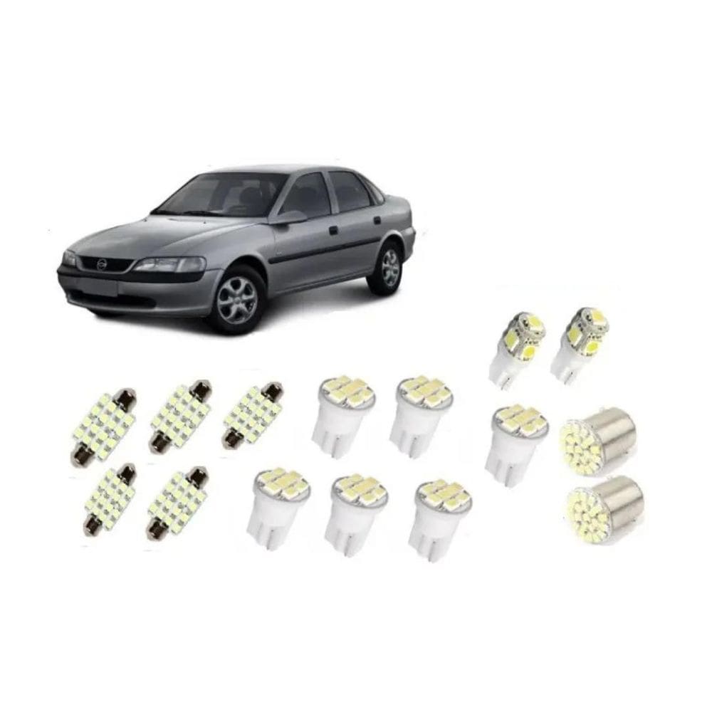 Lâmpada Led Kit Vectra 1997 a 2004 Teto Placa Ré Blue Lion