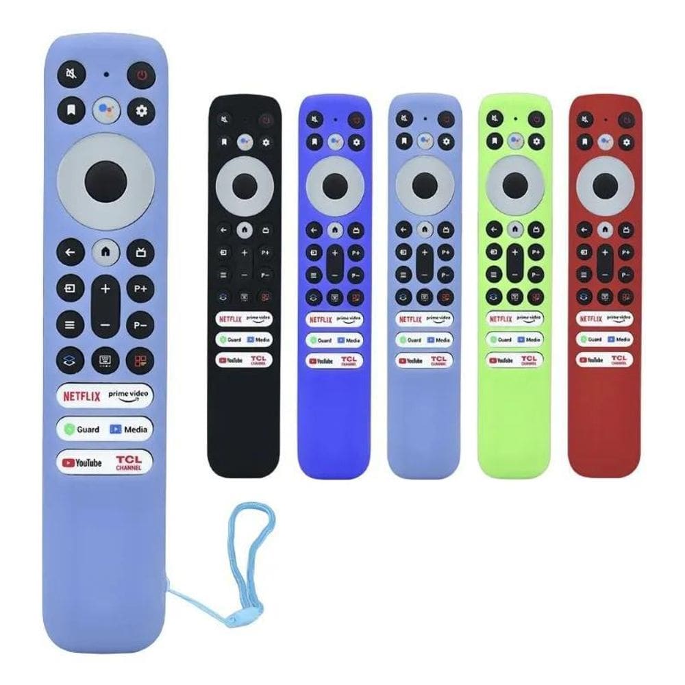 2X Capa De Silicone Para Controle Remoto Tv Smart Tcl Rc902V