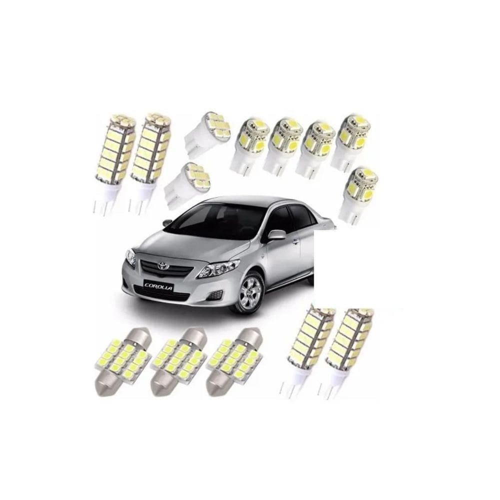 Kit Lâmpadas Led Toyota Corolla 2009 A 2016 Super Branca