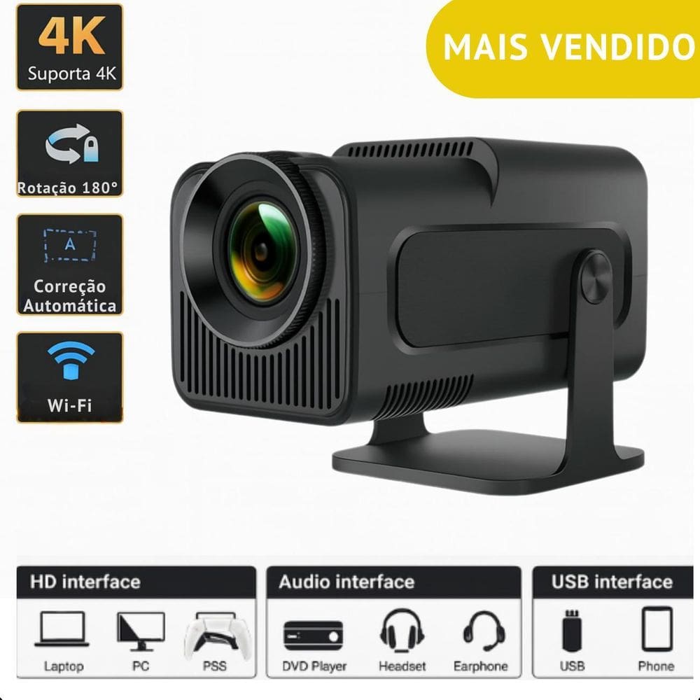 Projetor Hy320 4K Smart Tv Android 110V