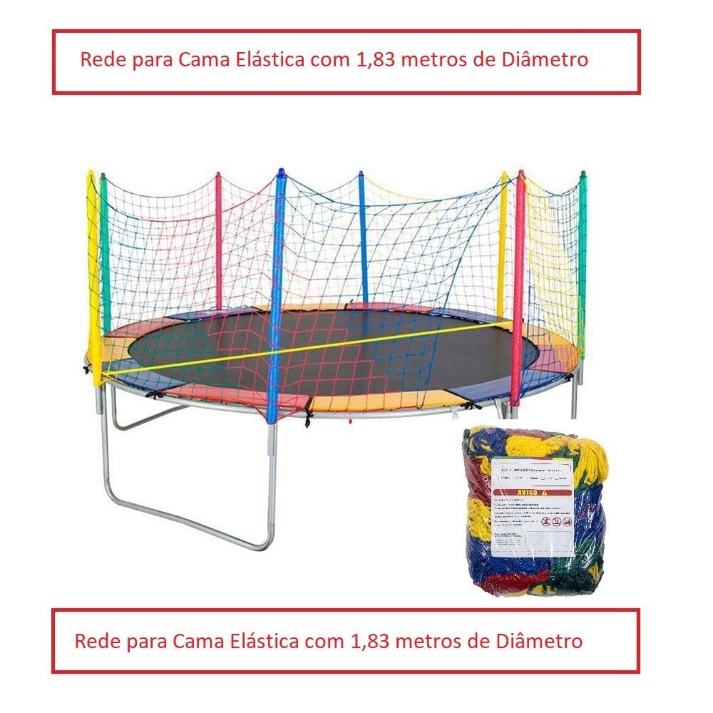 Rede Tela Proteção Cama Elástica Pula Pula *Escolha a Medida