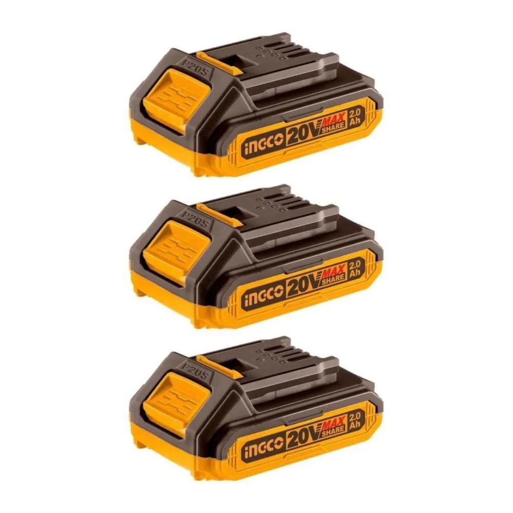 Bateria Lithium Ingco 2.0 Amper Industrial Bivolt Kit 03Un
