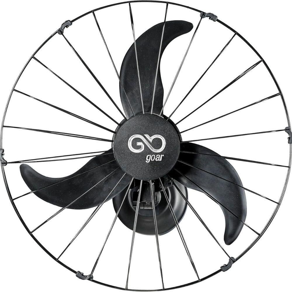 Ventilador Oscilante De Parede 60cm Goar Metal Preto 220V