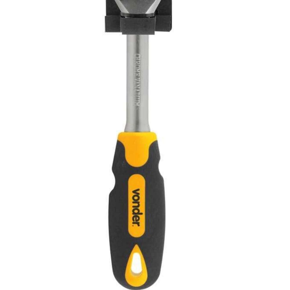 Catraca Reversível Para Soquete 1-2 Cabo Emborrachado Cromo