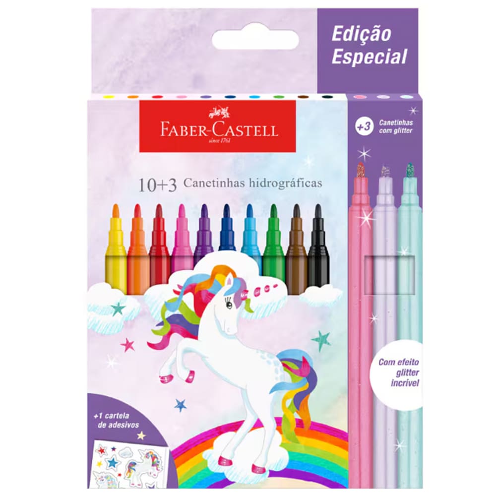 Canetinha Unicórnio 10+3 Cores