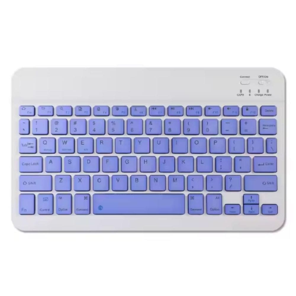 Teclado E Mouse Sem Fio Bluetooth Recarregável Violeta