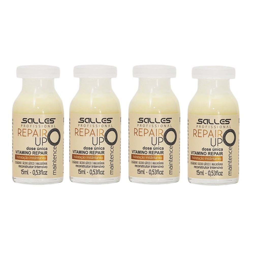 Kit 4 Ampolas Dose Repair Up Salles Profissional 15ml