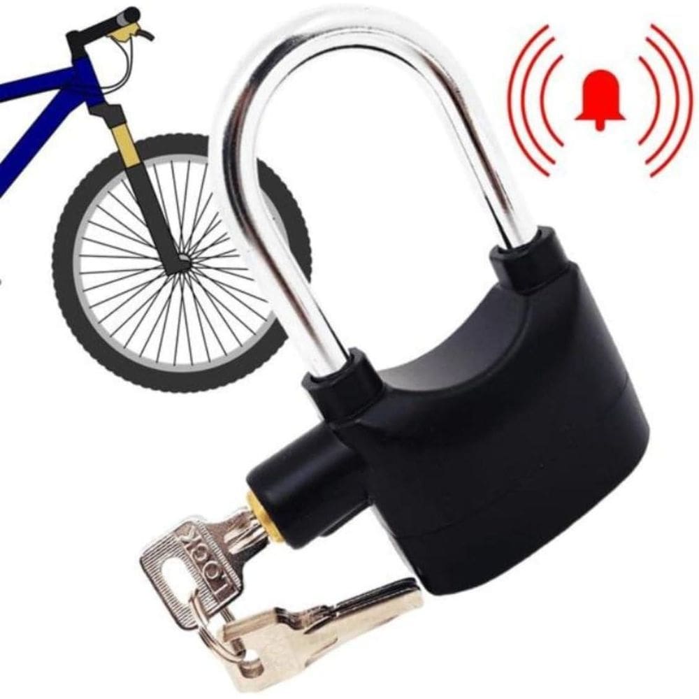 Super Anti-Roubo Cadeado Grande Antifurto Cor Preto 3 Chaves