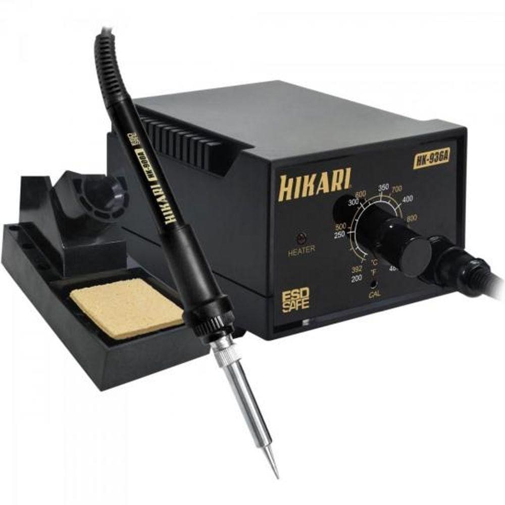 Estação De Solda Analógica Hikari Hk936a 60w 220v Preta