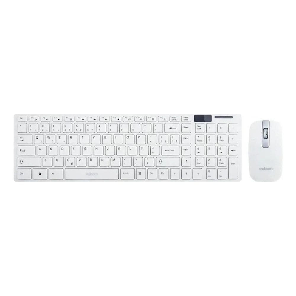 2X Kit De Teclado E Mouse Sem Fio Português Brasil Abnt2 De