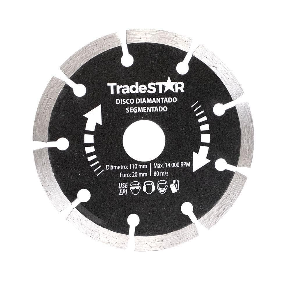Disco Diamantado 110 Mm Segmentado Furo 20 Mm Tradestar