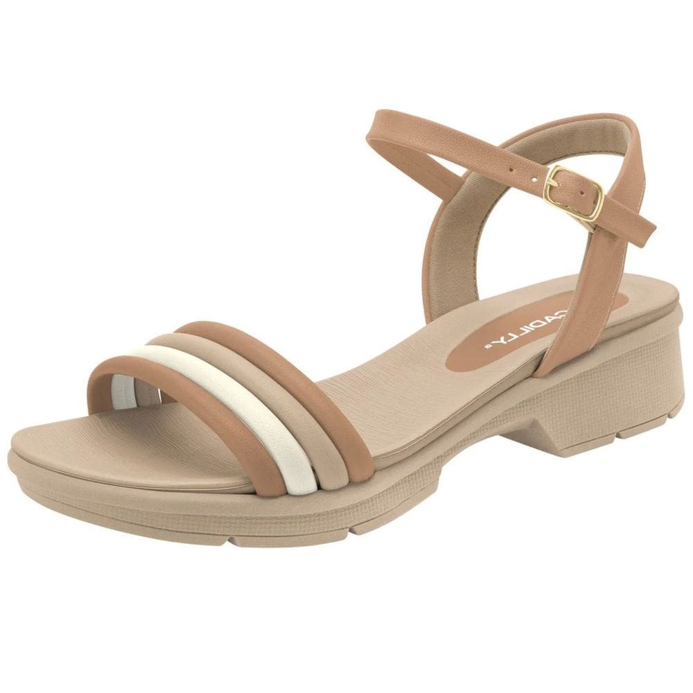 Sandália Feminina Salto Baixo Moderna Elegante Piccadily