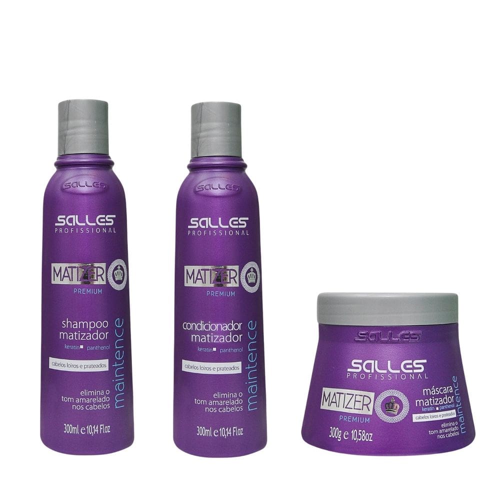 Kit Shampoo + Máscara + Condicionador Matizer 300ml Salles