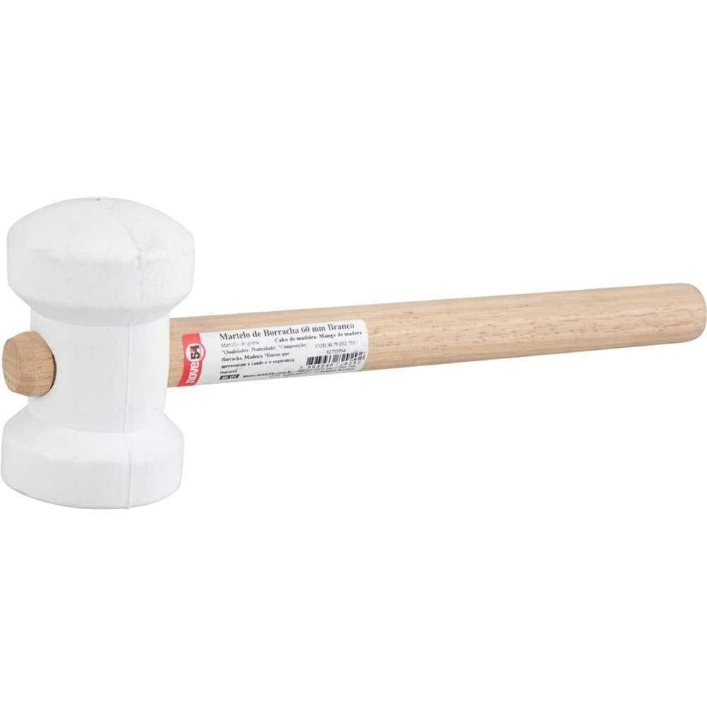 Martelo De Borracha 60mm Branco Nove54