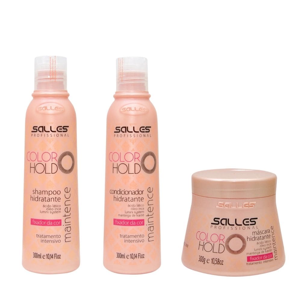 Kit Shampoo + Máscara + Condicionador ColorHold 300ml Salles
