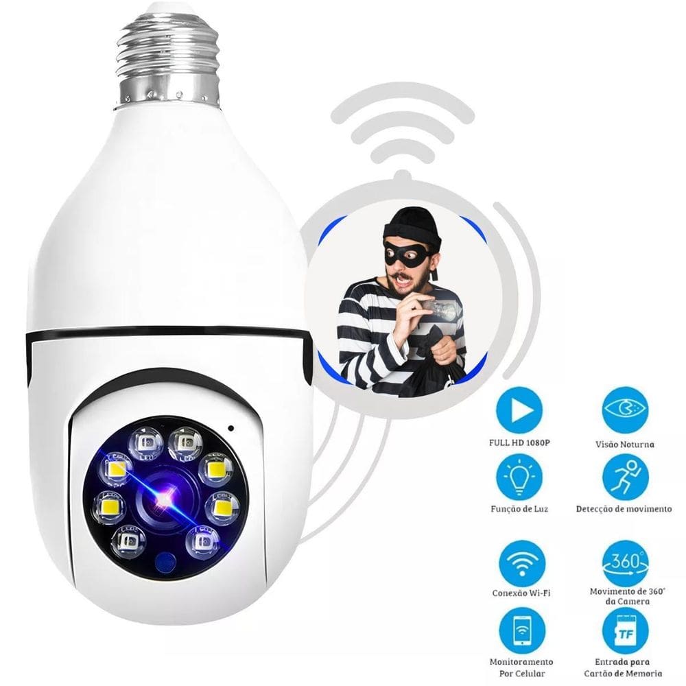 Câmera 360 Com Áudio Bidirecional Para Ambiente Interno