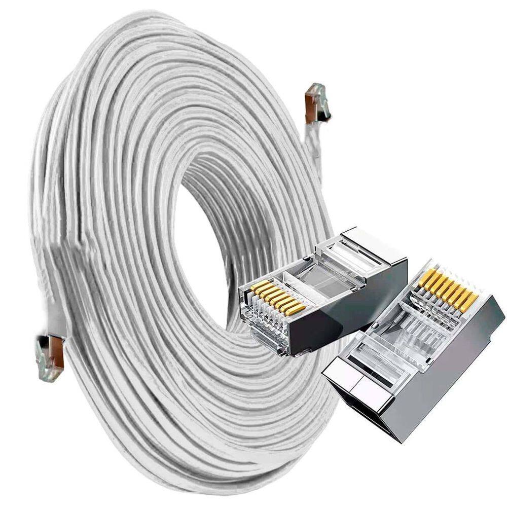 Cabo De Rede Cftv Blindado Ftp Gigabit Crimpado Pronto 20M