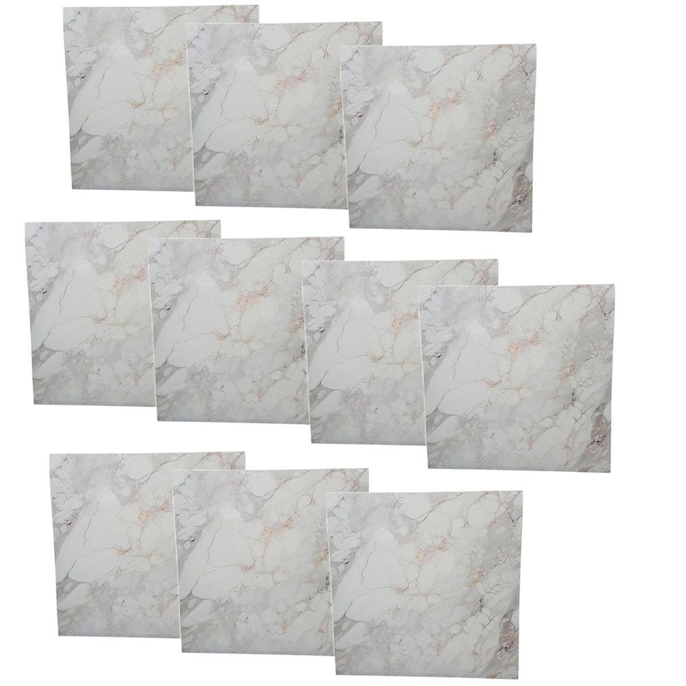 Placa Adesiva  Marmore 3D Kit 10 uni Papel de Parede Autocolante Obra Reforma Casa Banheiro Cozinha Ambiente Decoraçao