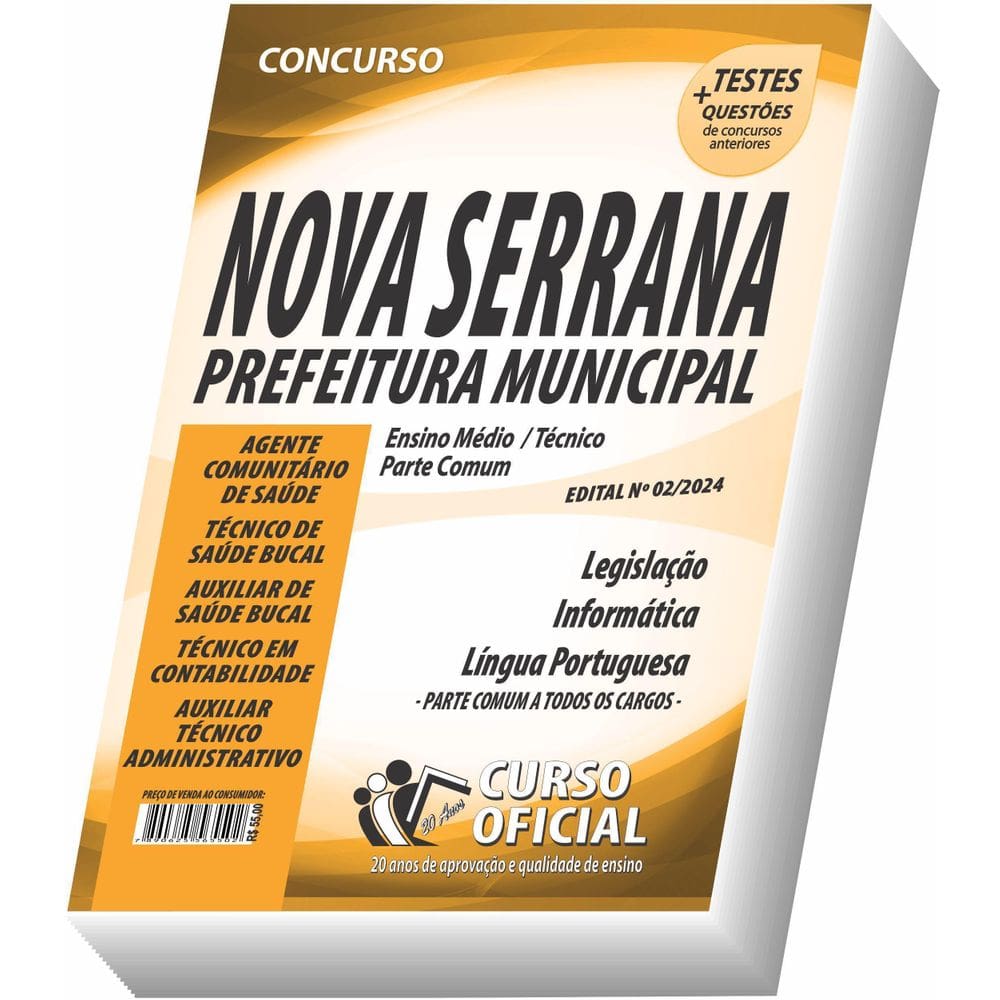 Apostila Nova Serrana Mg Nível Médio E Técnico - Parte Comum