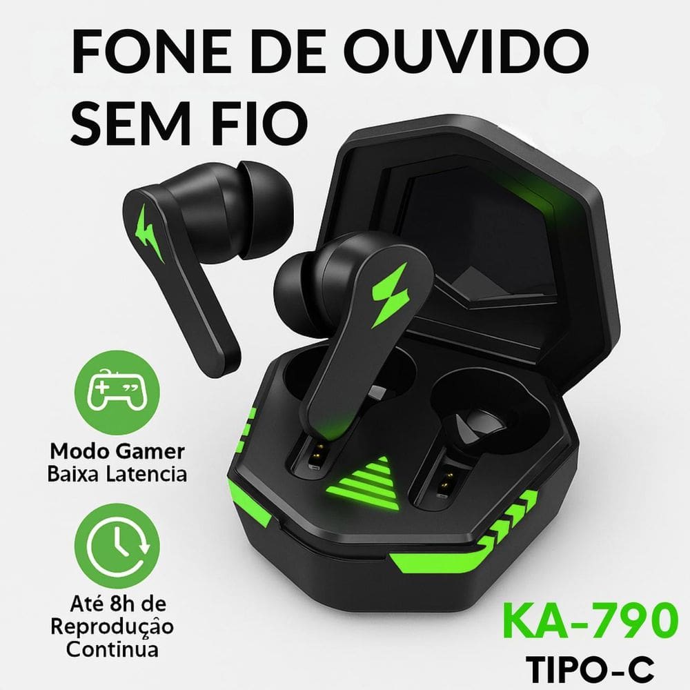 Fone Gamer Sem Fio - Conexão Rápida E Som De Alta Qualidade
