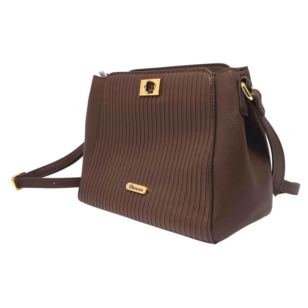 Bolsa Feminina Atemporal Resistente Textura Vertical Chenson
