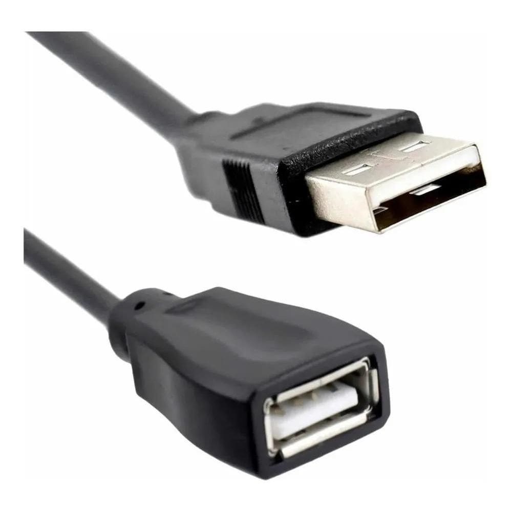 2X Cabo Usb Macho X Fêmea 1,5 Metros Usb 2.0 Extensor Cor Pr
