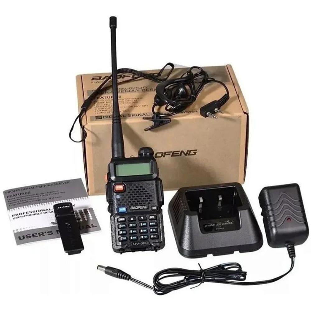 Rádio Comunicador Walkie Talkie Ht Dual Band Fone Haiz Uv-5R