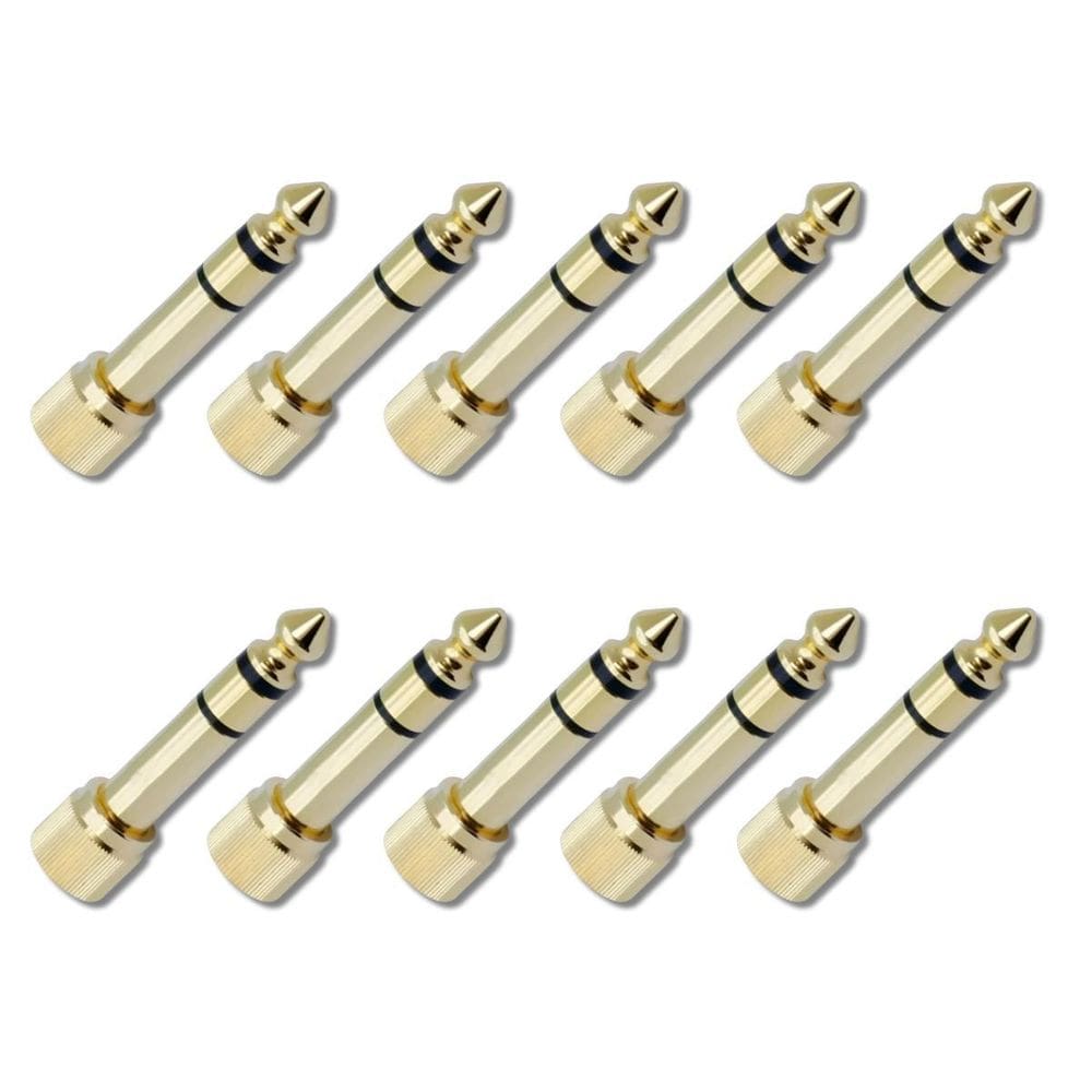 Kit 10 Adaptador P2 X P10 Estéreo Fone Com Rosca Prof. Cs706