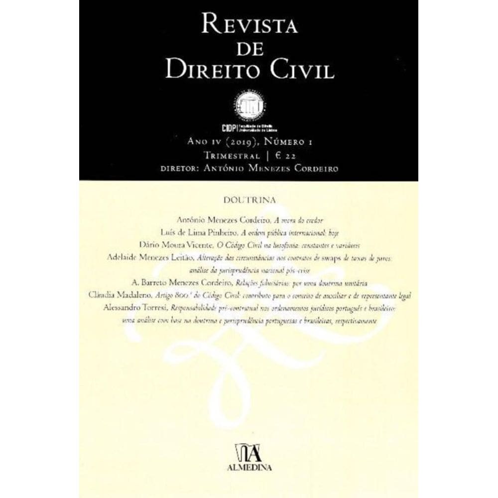 Rev. De Direito Civil N- 1 - 2019