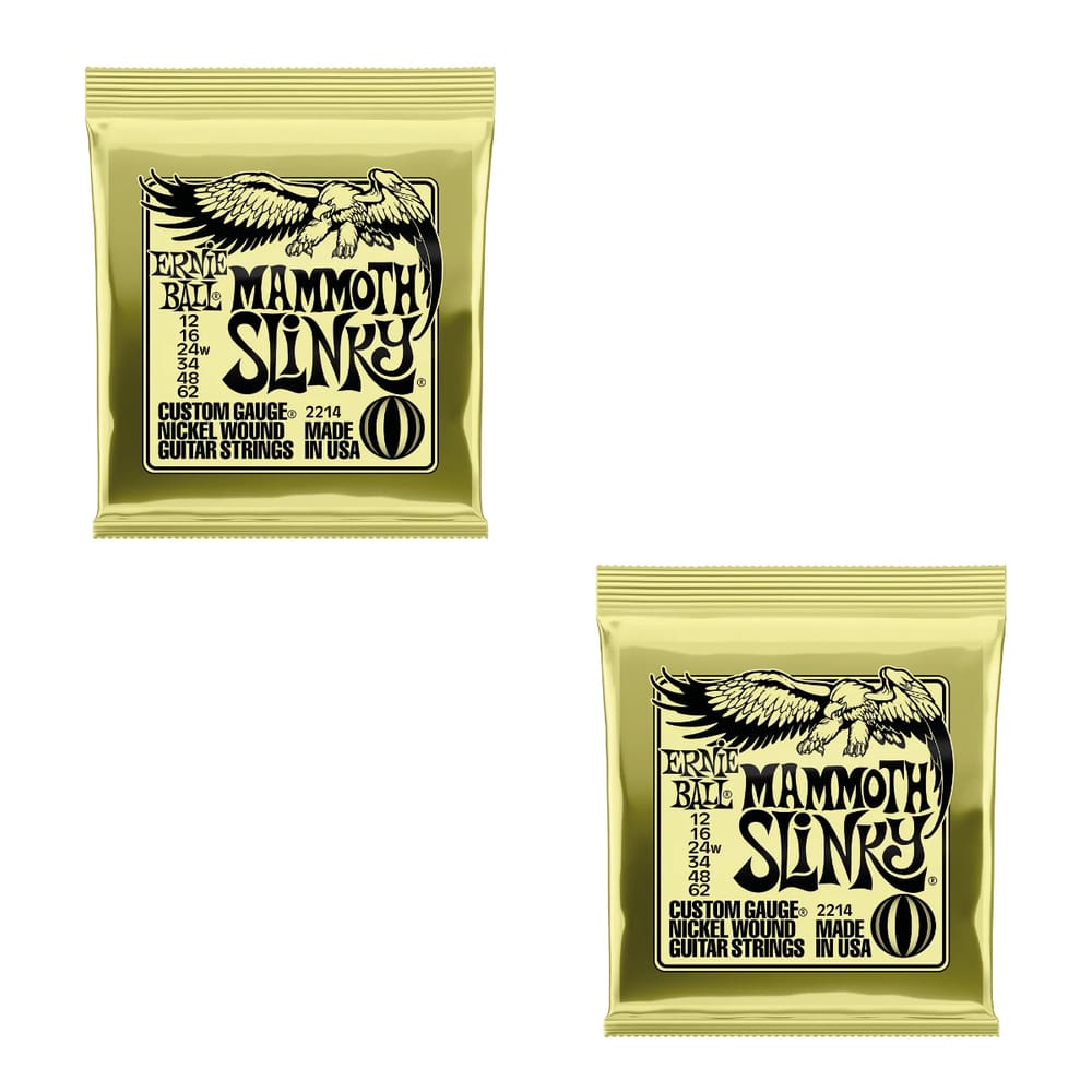 Kit 2 Encordoamento Para Guitarra 012 Slinky Níquel Ernie Ball Mammoth