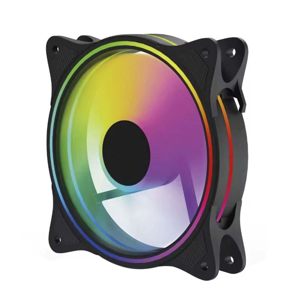 Cooler Fan 120Mm Com Led Rgb Colorido Ring Light 12V 1200Rpm