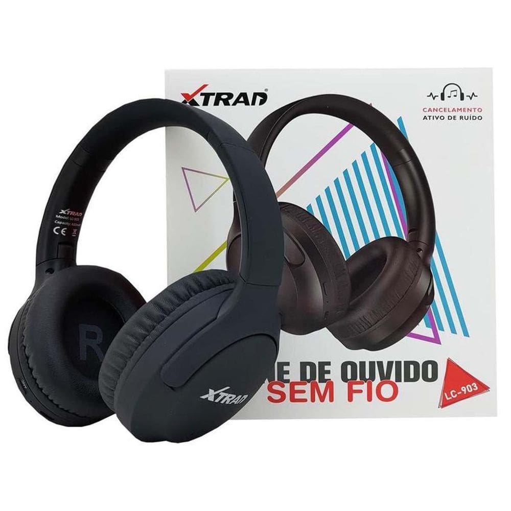 Fones De Ouvido Bluetooth Cancelamento De Ruído Anc Preto