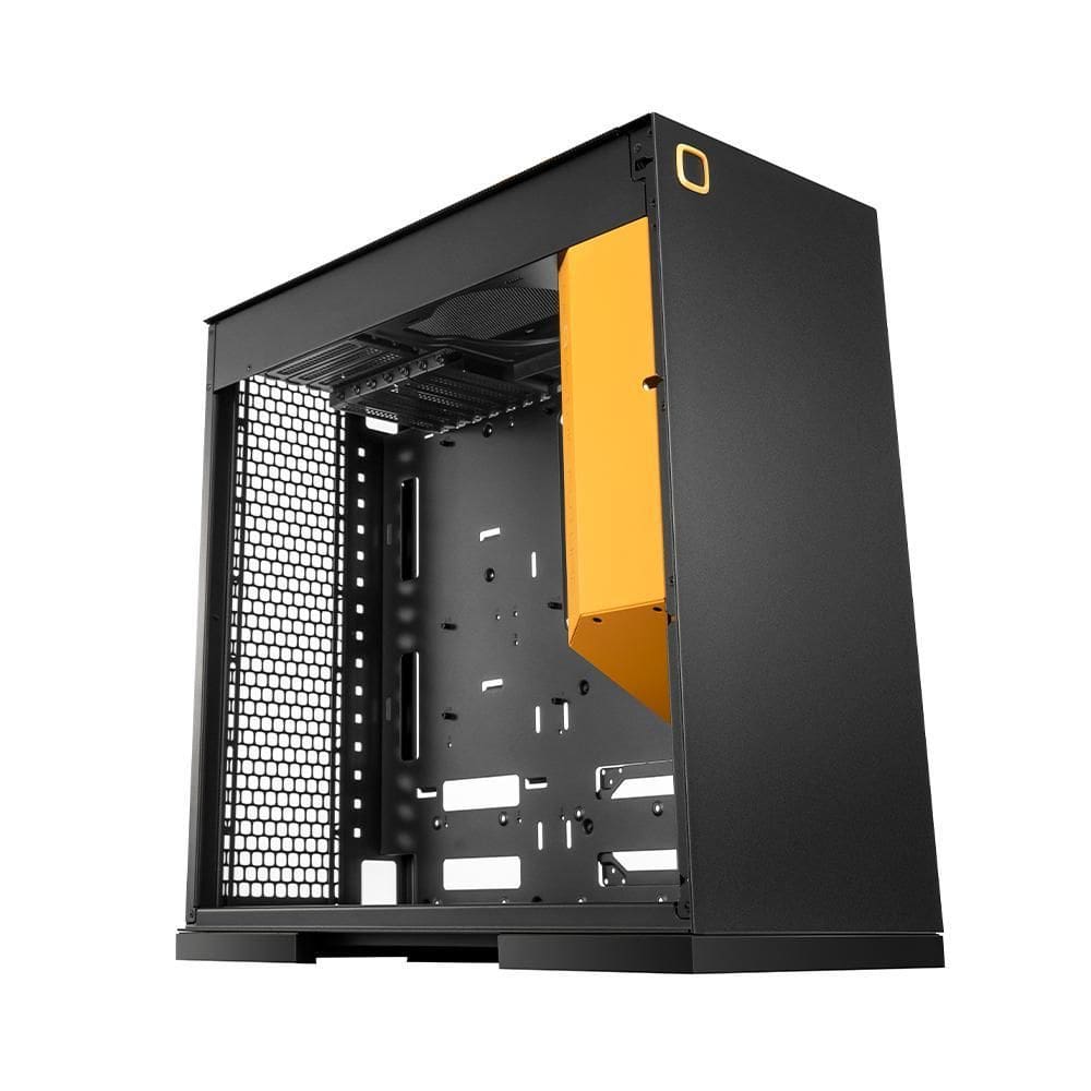 Gabinete Gamer Geometric Future Model 8 Lohan Preto Amarelo