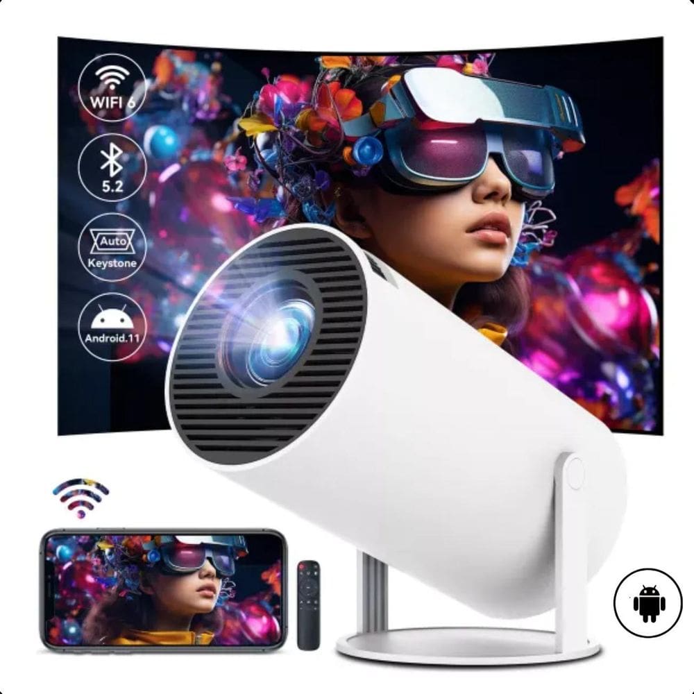 Mini Projetor Hy300 Para Cinema Em Casa