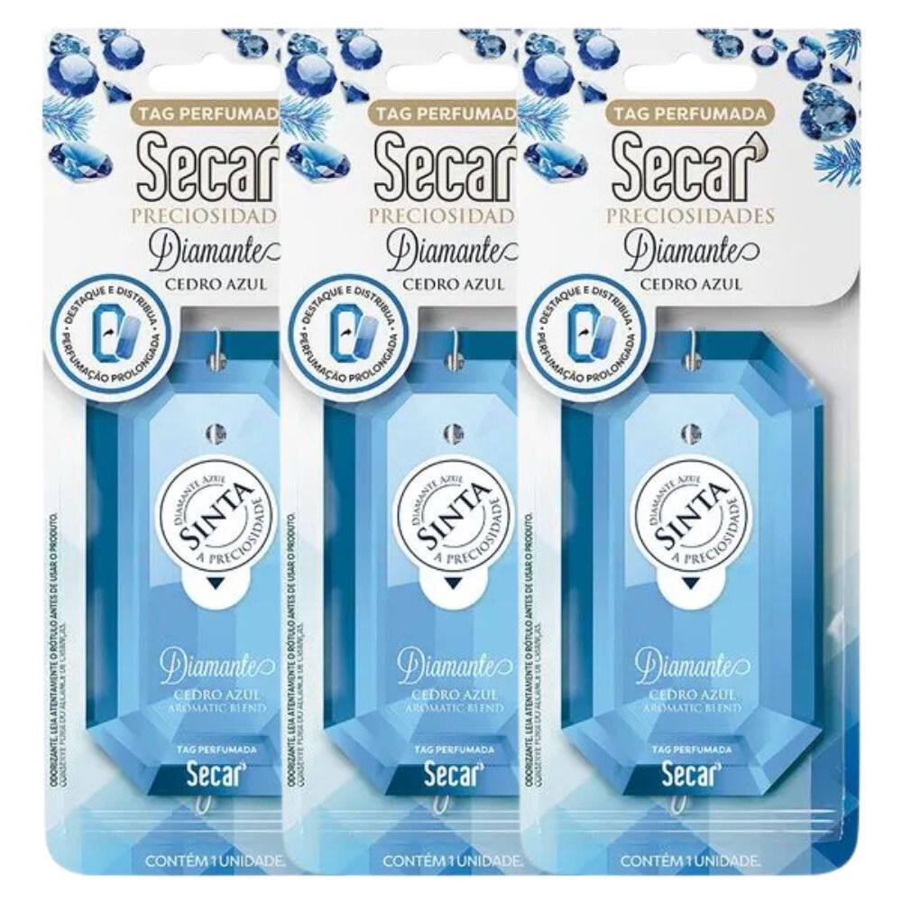 3 Tags Perfumada Pendurável Carro e Armários Fragrâncias