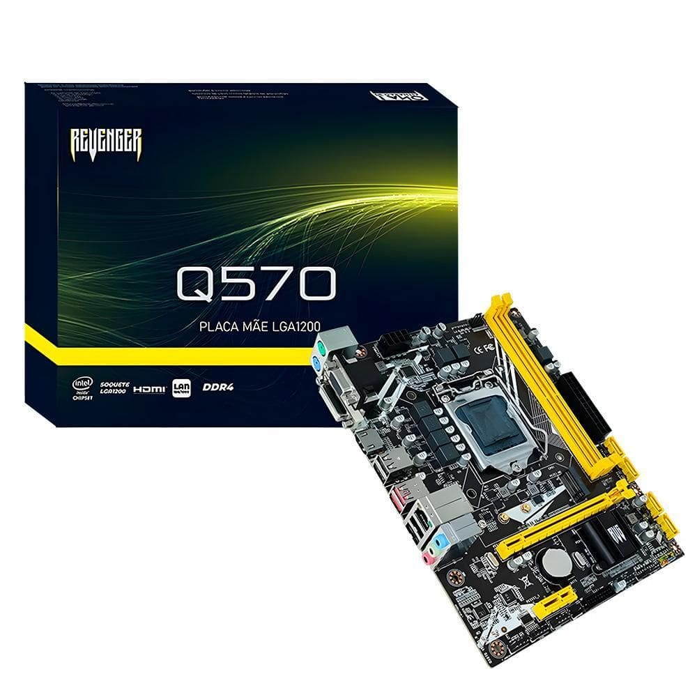 Placa Mãe Intel Lga 1200, G-Q570, Slot M.2 Nvme, Vga, Hdmi