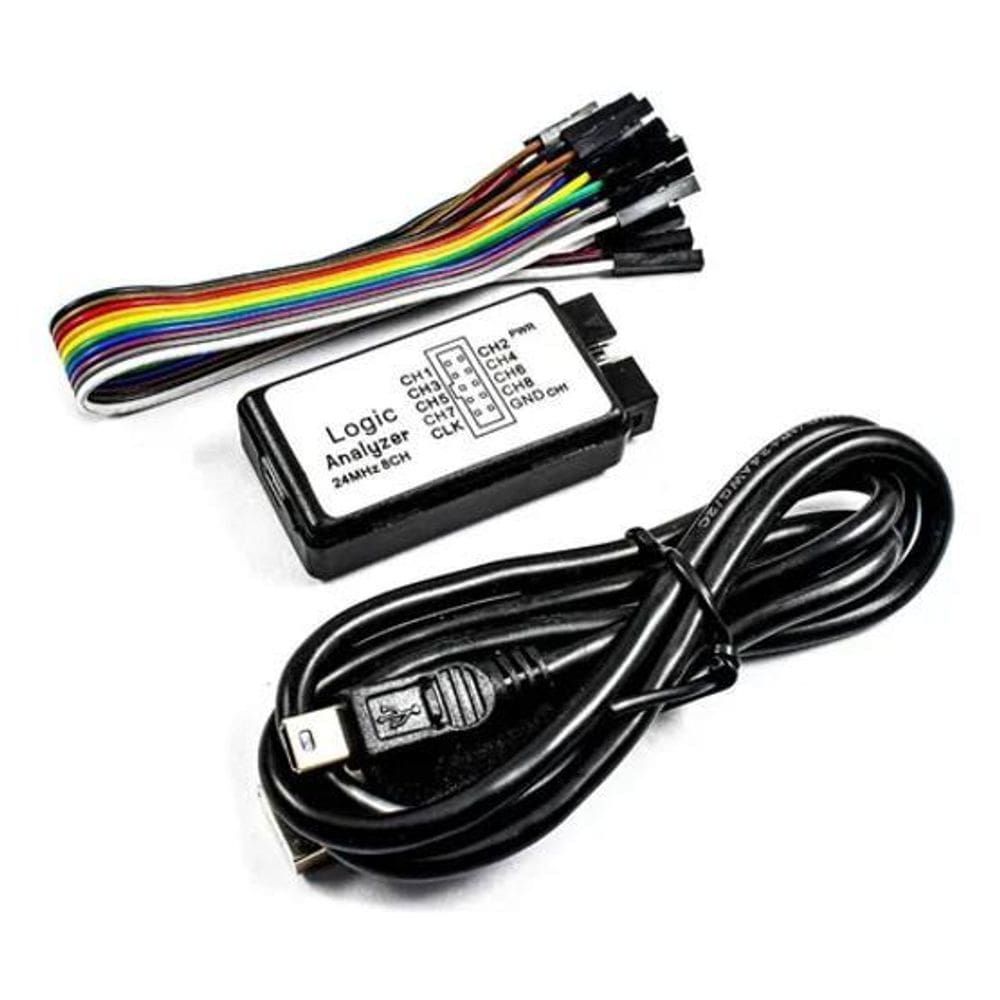 Analisador Lógico Usb 8 Canais 24Mhz Para Uart I2C Spi Can
