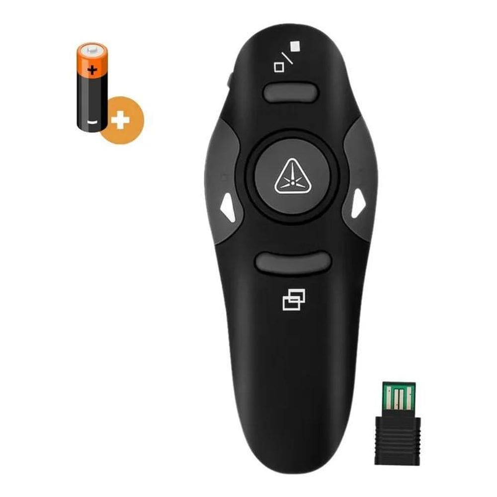 2X Controle Passador De Slide Laser Mouse Apresentação + Pil
