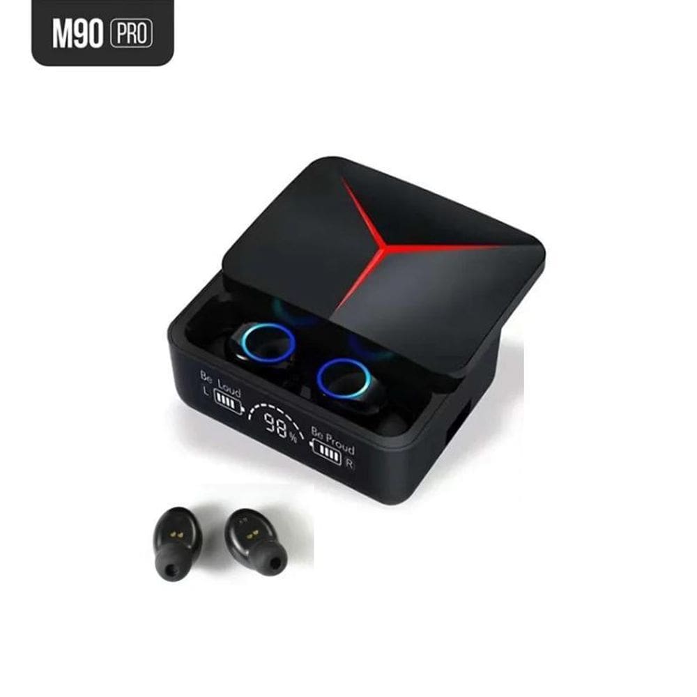Fone De Ouvido Sem Fio Bluetooth Com Led M90 Pro Tws Preto