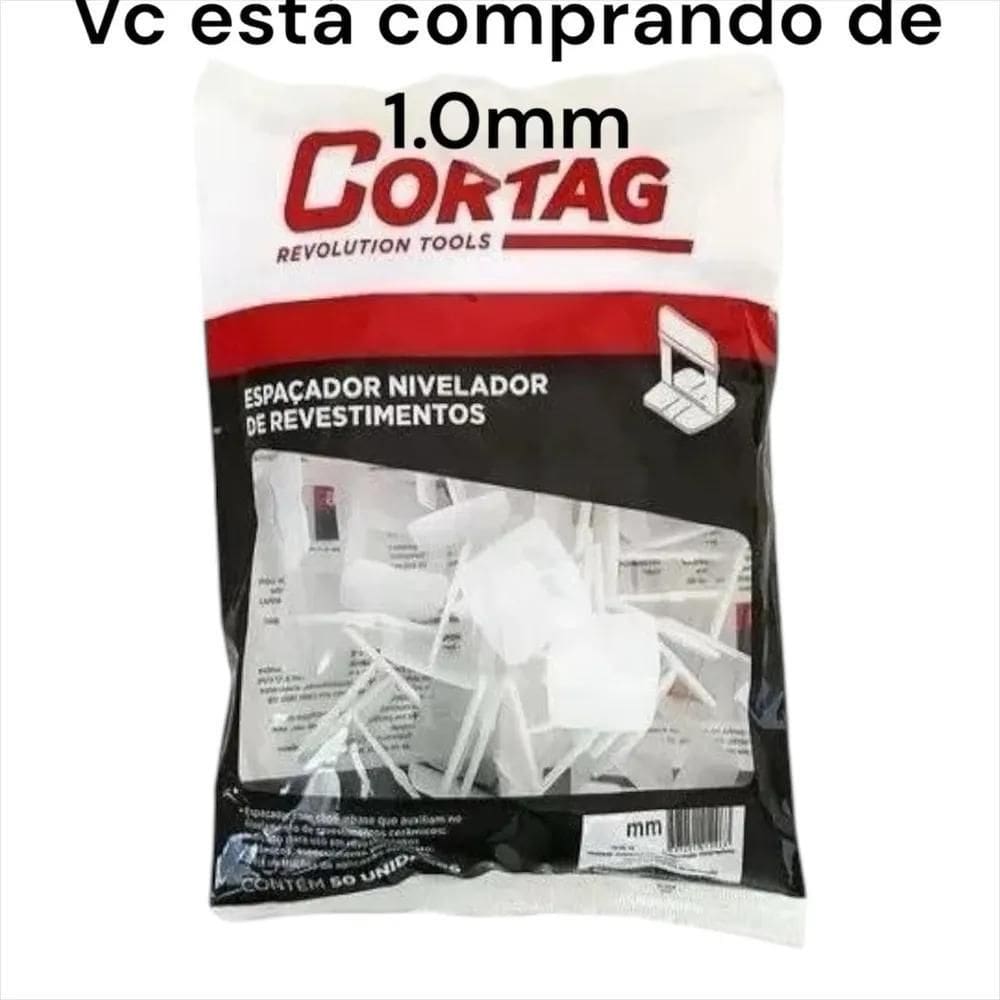 2X Espaçador Nivelador Para Porcelanato Piso 50 Peças - Cort