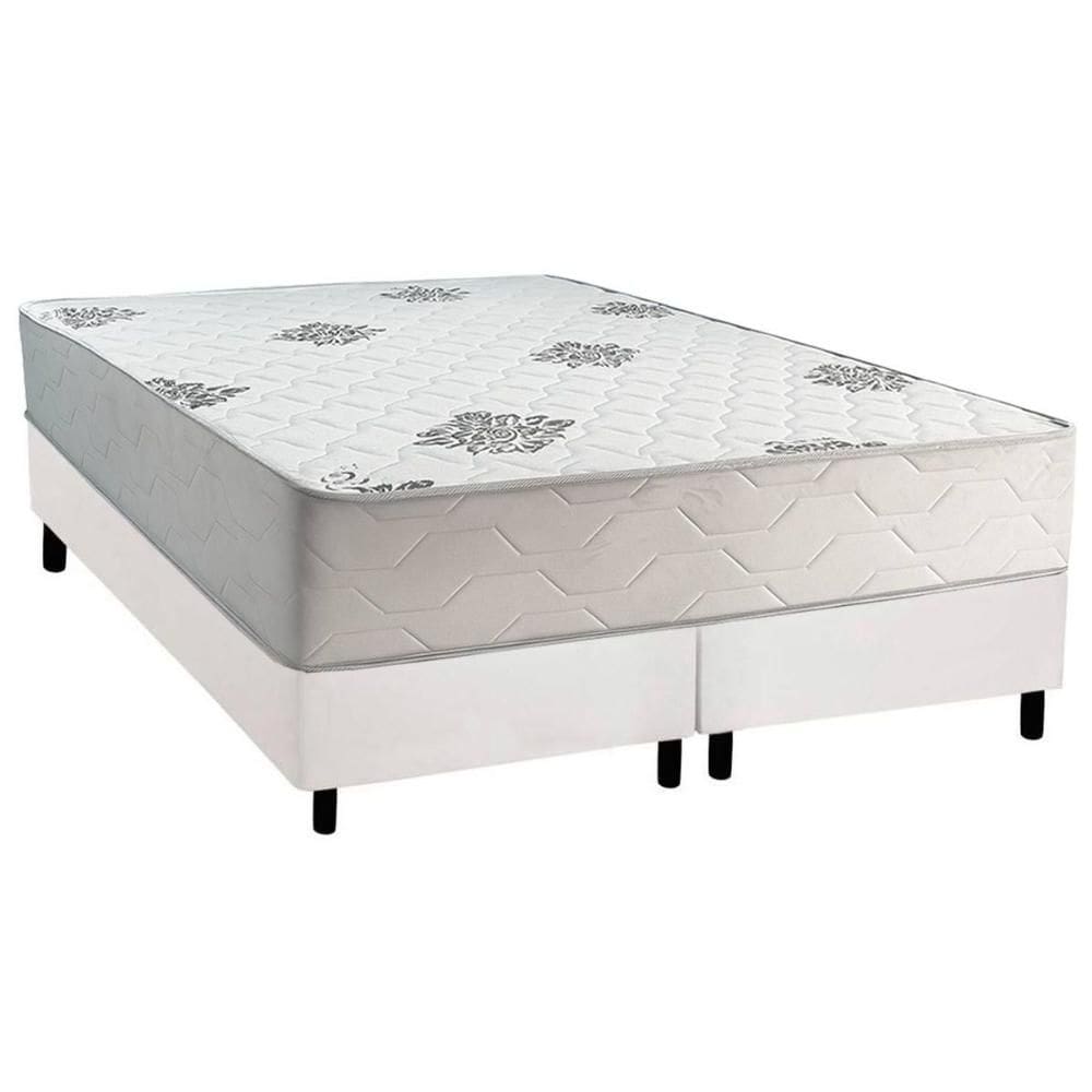Cama Box Queen + Colchão Ortopédico Inovaflex Comfort 158x198