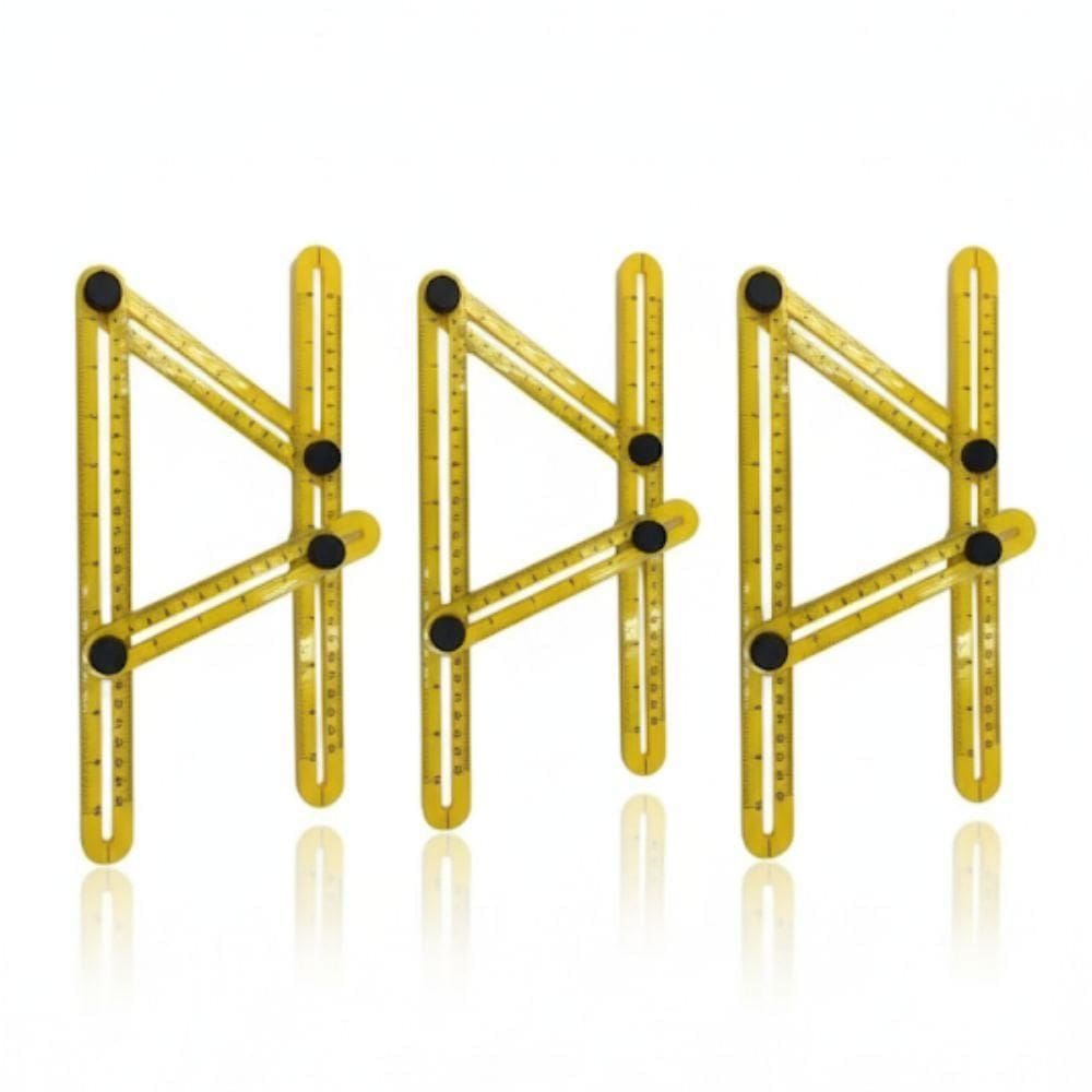 Kit 3 Réguas Esquadro Multi Ângulo Medidor 5213 Titanium