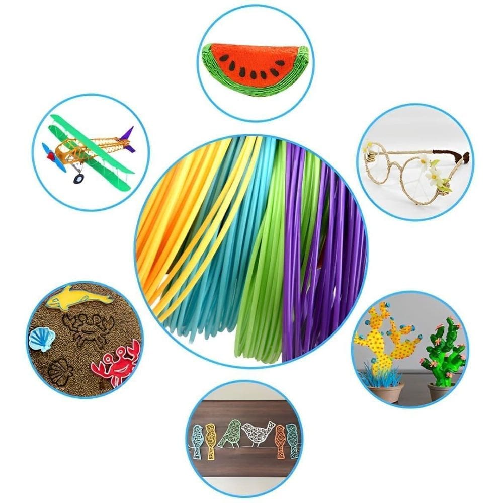 Caneta 3D Portátil Com Cabo Usb E Refil Variado