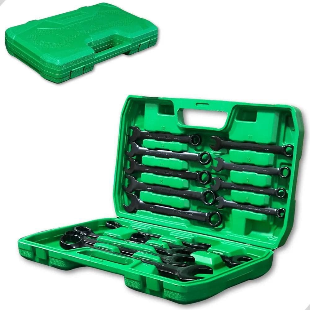 2X Kit Jogo Chave Combinada 8 A 24 Mm Com Malet