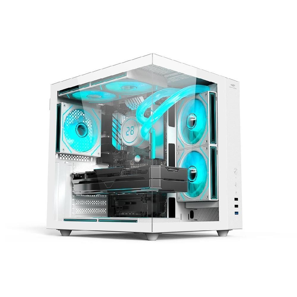 Gabinete Gamer C3Tech Aquário Mt-G920Wh, Water Cooler Branco