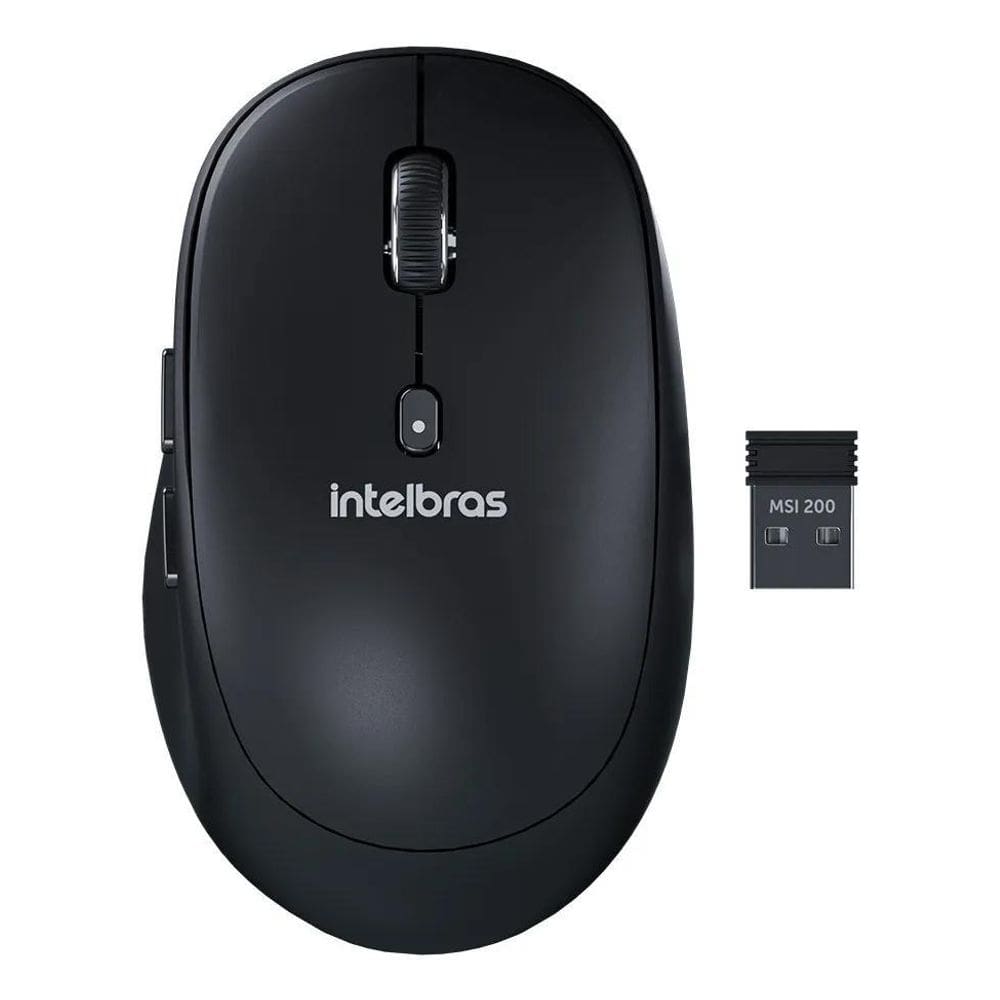 2X Mouse Sem Fio Intelbras Msi 200 - 6 Botões, Clique Silenc